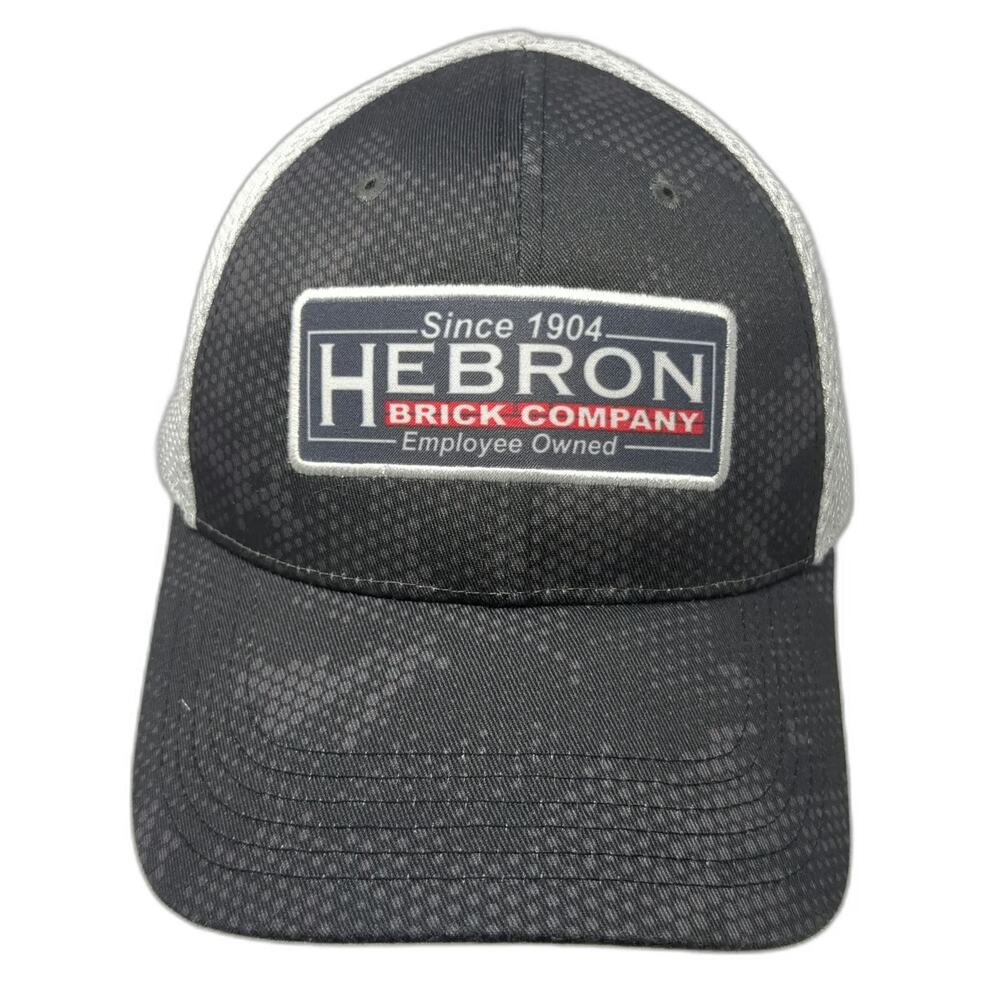 Cap America Hebron Brick Company Trucker Hat Gray One Size Mesh Snapback Camo